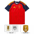 Spain Home 26/27 Jersey World Cup Champion