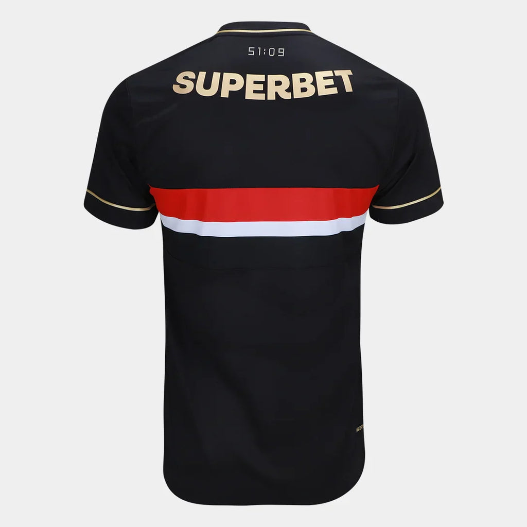 Camisa Sao Paulo Tricolor Third 25/26 - Preta - Fan version