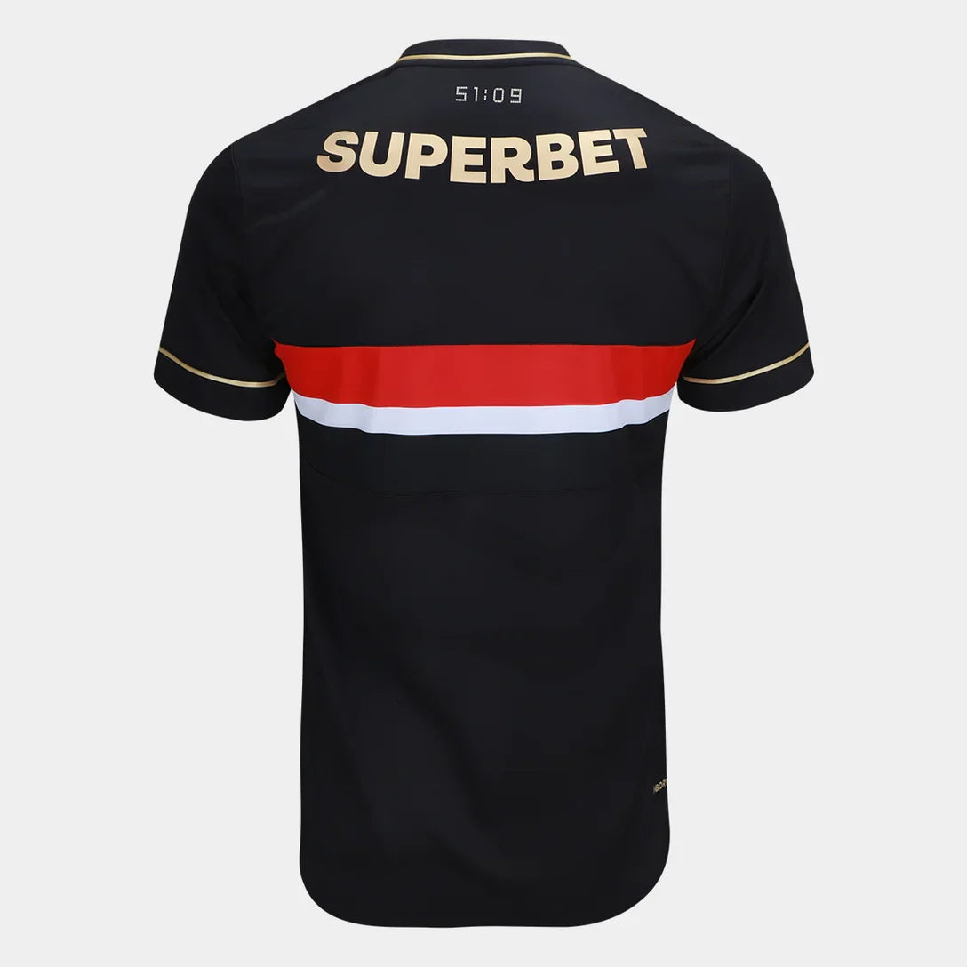 Camisa Sao Paulo Tricolor Third 25/26 - Preta - Fan version