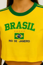 Brazil Cropped Rio de Janeiro - Yellow