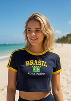 Brazil Cropped Rio de Janeiro - Dark Blue