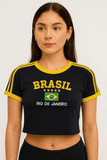 Brazil Cropped Rio de Janeiro - Dark Blue