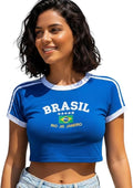 Brazil Cropped Rio de Janeiro - Blue