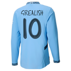 #10 Grealish Manchester City Home Jersey 2024/2025 Long Sleeve