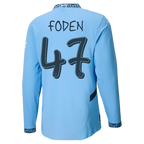 #47 Foden Manchester City Home Jersey 2024/2025 Long Sleeve