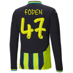 #47 Foden Manchester City Away Jersey 2024/2025 Long Sleeve