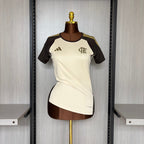 Camisa Flamengo Treino 2026 Feminina Bege - Fan Version
