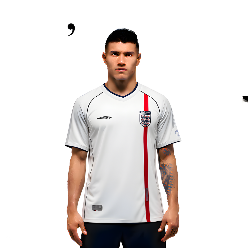 England 2002 I Home Jersey - Retro Version