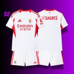 Conjunto Infantil Benfica Alternativa Branca 2025/26 - ÚLTIMAS UNIDADES! 🔥🦅
