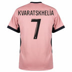 Paris Saint-Germain Kvaratskhelia 7 Fan Jersey Third Jordan 2023/24 Patches UCL UEFA Foundation (Official Printing)