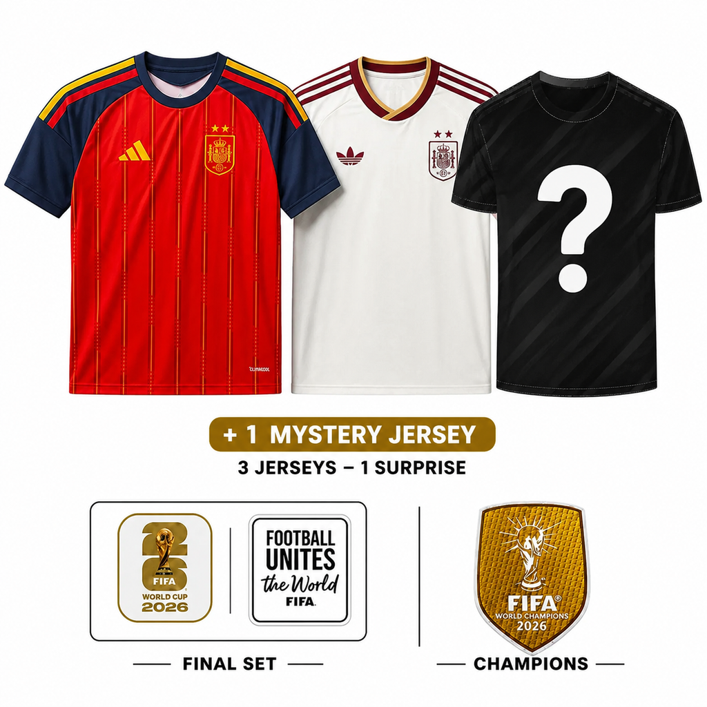 Spain Home and Away 26/27 World Cup Champion   + 1 Mistery Jersey